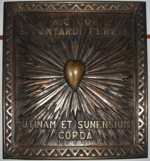 Relicario del corazón del beato. Parroquia de Santa Lucia de Suna (Verbania), Italia.