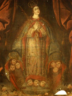 Cuadro de Santa María la Redonda conservado en el Museo de América en Madrid, España.