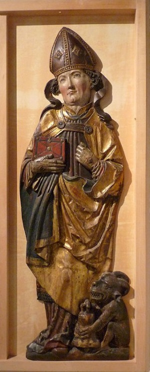Relieve gótico del Santo en el museo de Estrasburgo, Francia.
