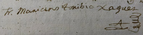 Firma de fray Mariano Toribio de Jesús y María.