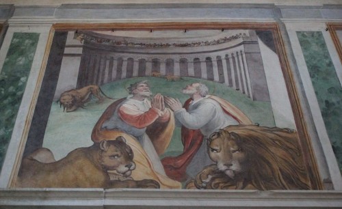 Los Santos entre las fieras. Capilla de los Santos. Iglesia de San Stefano Rotondo, Roma, Italia.