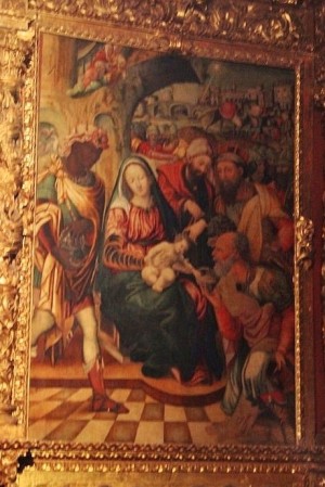 "La adoración de los reyes Magos", Ex convento de san Agustín Acolman, Estado de México, Lugar donde fray Diego de Soria inició las Posadas.