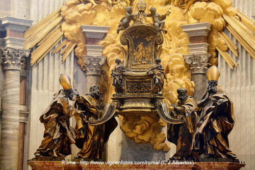La Cátedra de San Pedro. Conjunto escultórico de Gian Lorenzo Bernini. Basílica de San Pedro del Vaticano, Roma (Italia). Fotografía: J. Albertos.