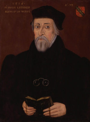 Óleo retrato de Hugh Latimer.