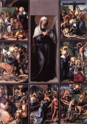 Políptico de los Siete Dolores, obra de Albrecht Dürer (ca.1500). Museo de Dresde, Alemania.