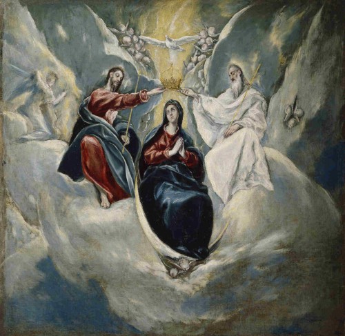 Coronación de la Virgen, obra de Domenikos Theotokopoulos "El Greco" (1592). Museo Nacional del Prado, Madrid (España).
