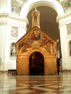 Capilla de la Porciúncula en el interior de la Basílica.
