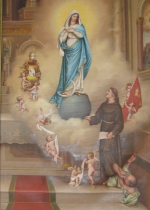 El Beato Juan Duns Scoto ante la Inmaculada Concepción.