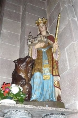 Imagen de Santa Ricarda, emperatriz.