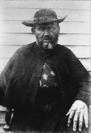 San Damián José De Veuster cuando había contraído la enfermedad de la lepra.