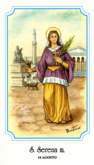 Estampa devocional italiana de la Santa, perteneciente a la serie del ilustrador Alberto Boccali ("Bertino").