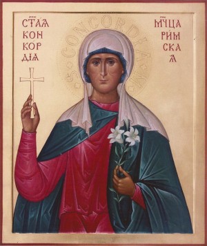 Icono ortodoxo ruso de la Santa. Iglesia de San Vladimir, Volgogrado (Rusia).