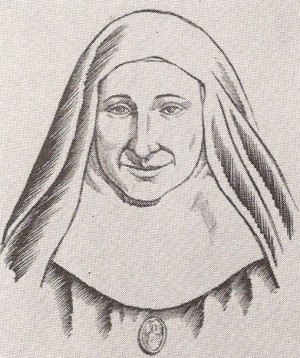 Ilustración de la Beata Facunda Margenat a partir de una fotografía suya.