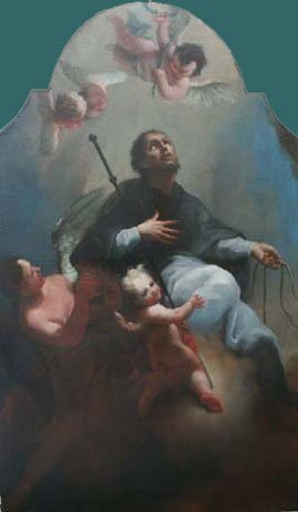 Pintura del siglo XVIII. Laab im Walde bei Liesing, Austria.