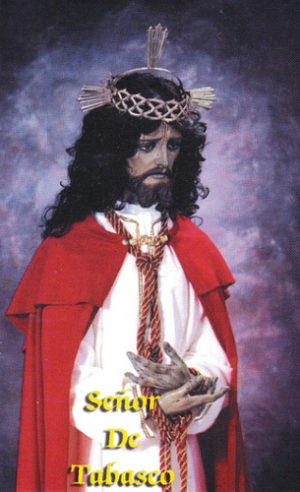 Estampa de los años 90 con el Señor de Tabasco.